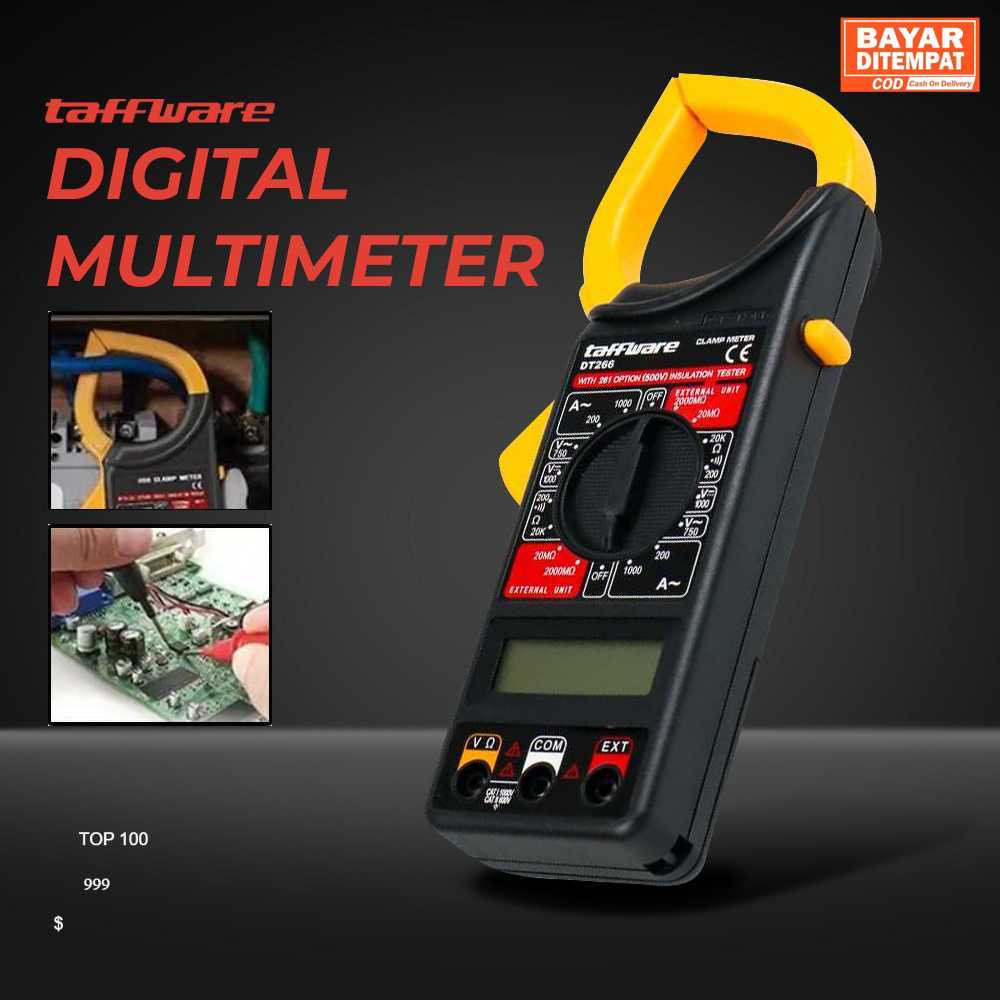 ( ORI ) Taffware ANENG Digital Clamp Multimeter Tang Ampere - DT266