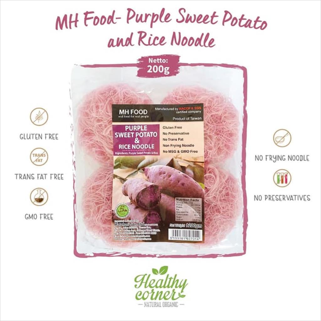 

Rice Noodle Purple Sweet Potato Healthy Gluten Free Mie 200 gr - MH Fo