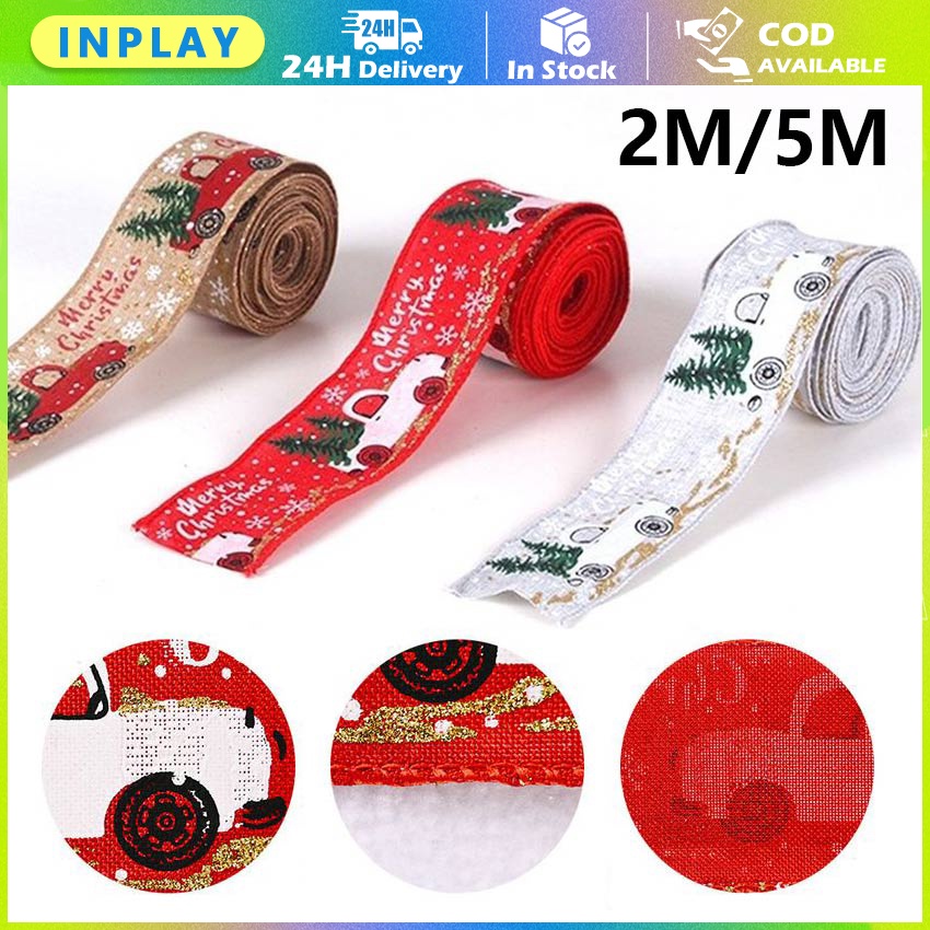 

Pita Ribbon Natal Merry Christmas / Hiasan Dekorasi Pohon Natal 2/5 Meter Unitedkits
