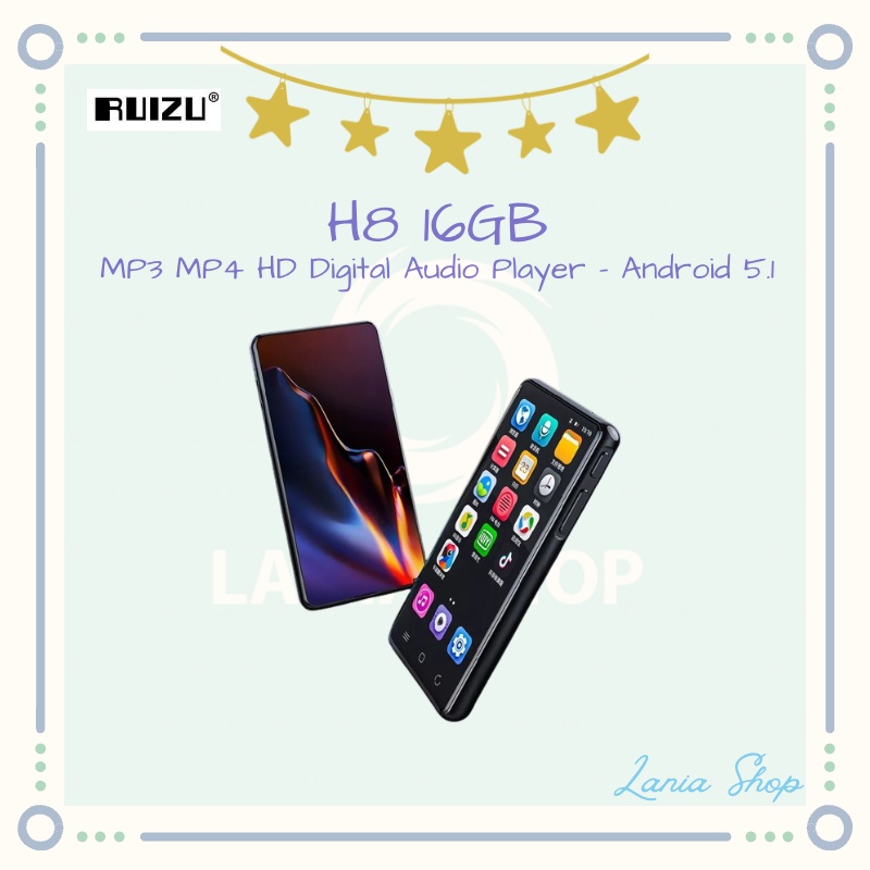 RUIZU H8 16GB - MP3 MP4 HD Digital Audio Player - Android 5.1 Support