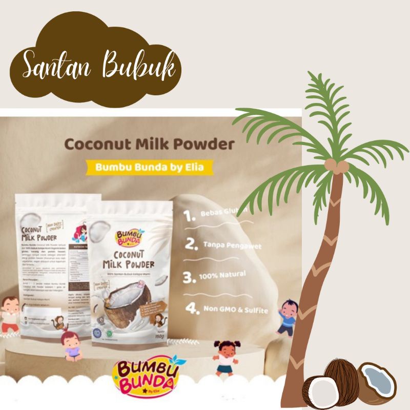 

Coconut Milk Powder Santan Bubuk Organik Non Pengawet Bumbu Bunda by Elia