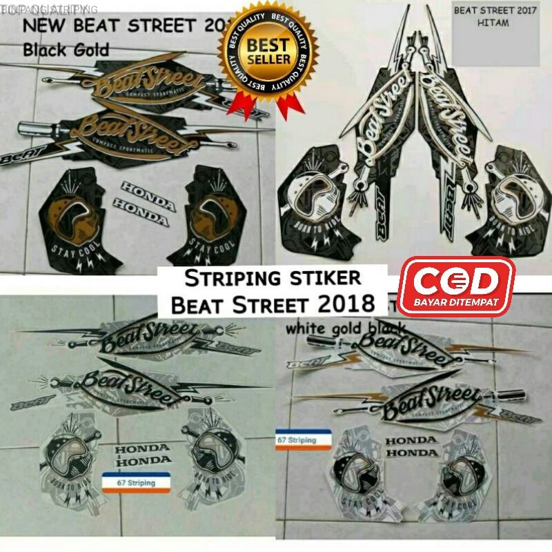 Striping stiker Motor Honda Beat Street 2018