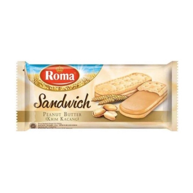 

Roma Sandwich Peanut Butter 206 gr Biskuit Krim Kacang