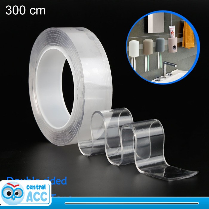 

SzGlue Double Tape Perekat No Trace Washable Sticker 300 x 3 cm