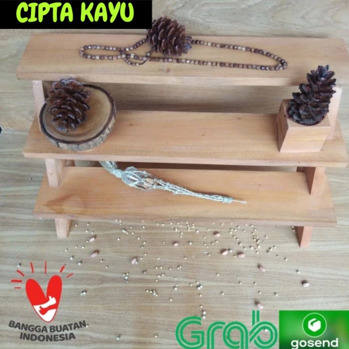 Rak Kayu Susun Serbaguna Rak Tanaman Hias Minimalis