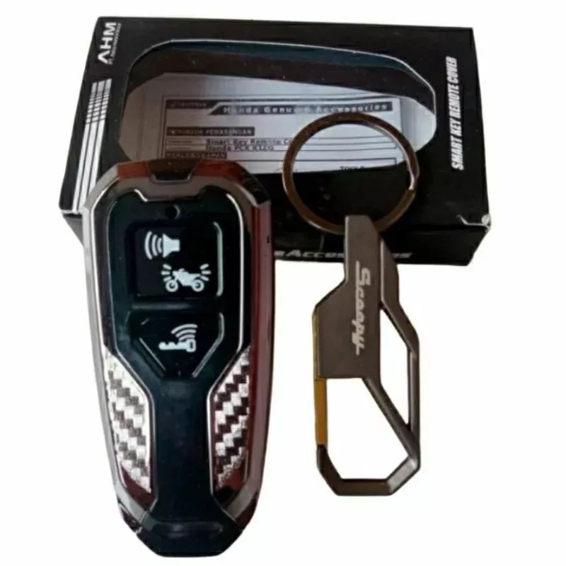 Paket Cover Remote Scoopy 2023 dan gantungan kunci Logo Scoopy
