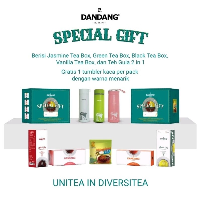 

TEH DANDANG SPECIAL GIFT BONUS TUMBLER BOTOL MINUM KACA