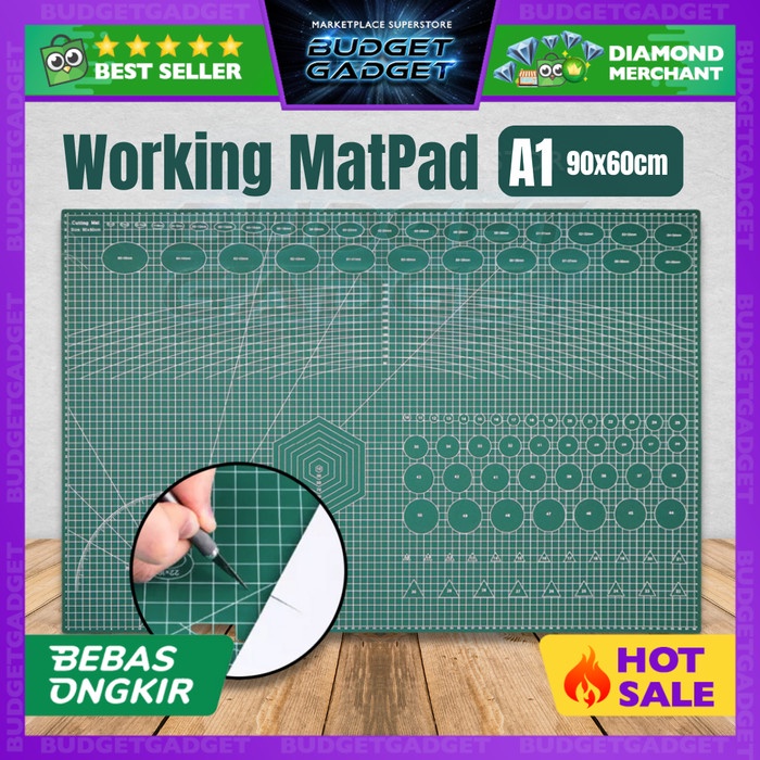 

QJH Work Cutting Mat Pad A1 Alas Potong 90 x 60 cm - QJ4