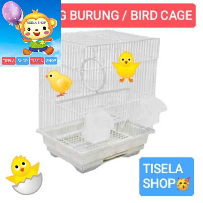bird cage pet kandang burung putih ori cavea 10430029