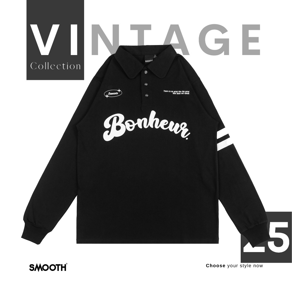 SMOOTH BASIC Vintage Long Shirt - Bonheur Black
