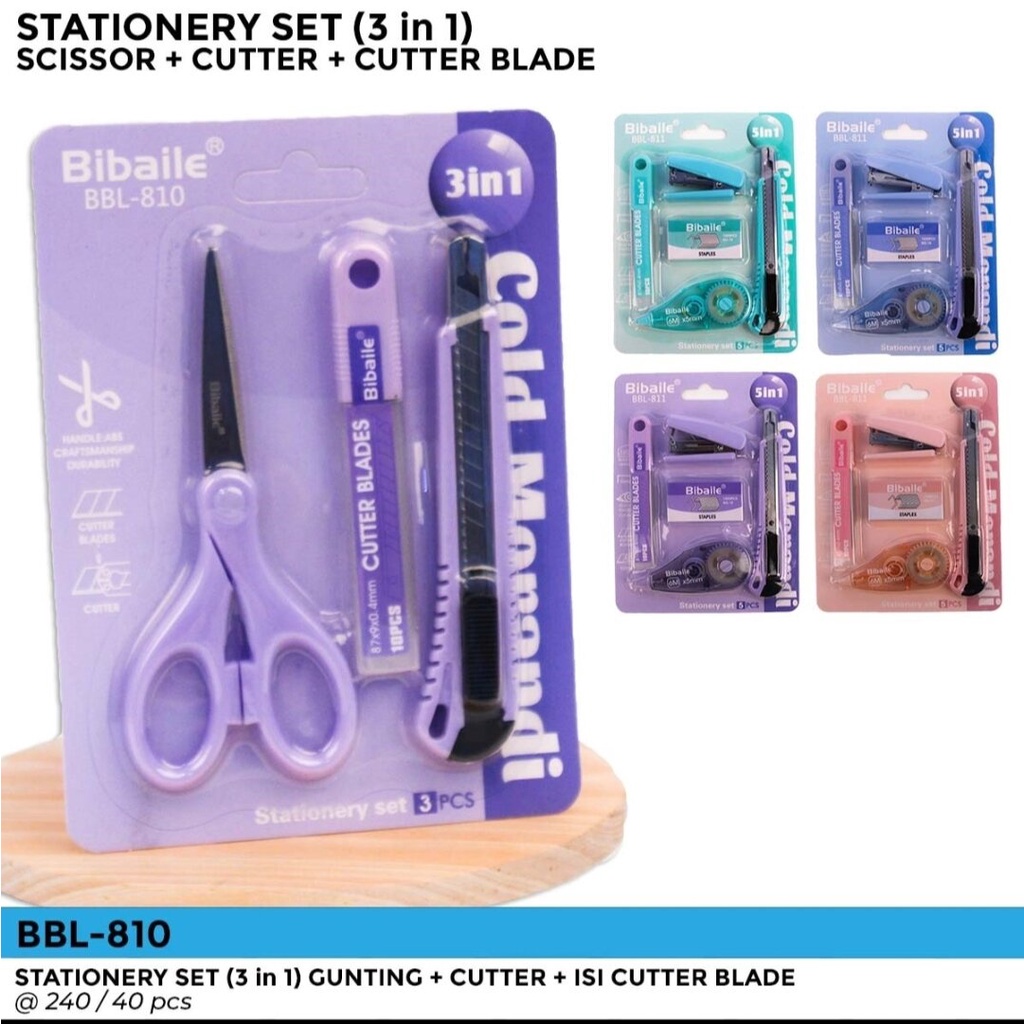 

Stationery Set 3 in 1 (BBL-810) 1 Set