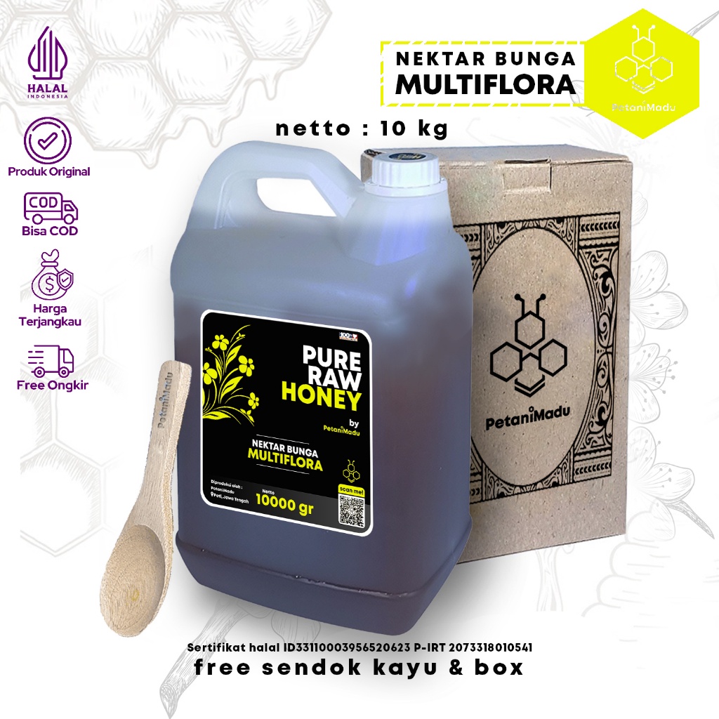 

GROSIR | 10 KG - Madu Asli Murni Multiflora Original Honey 100%