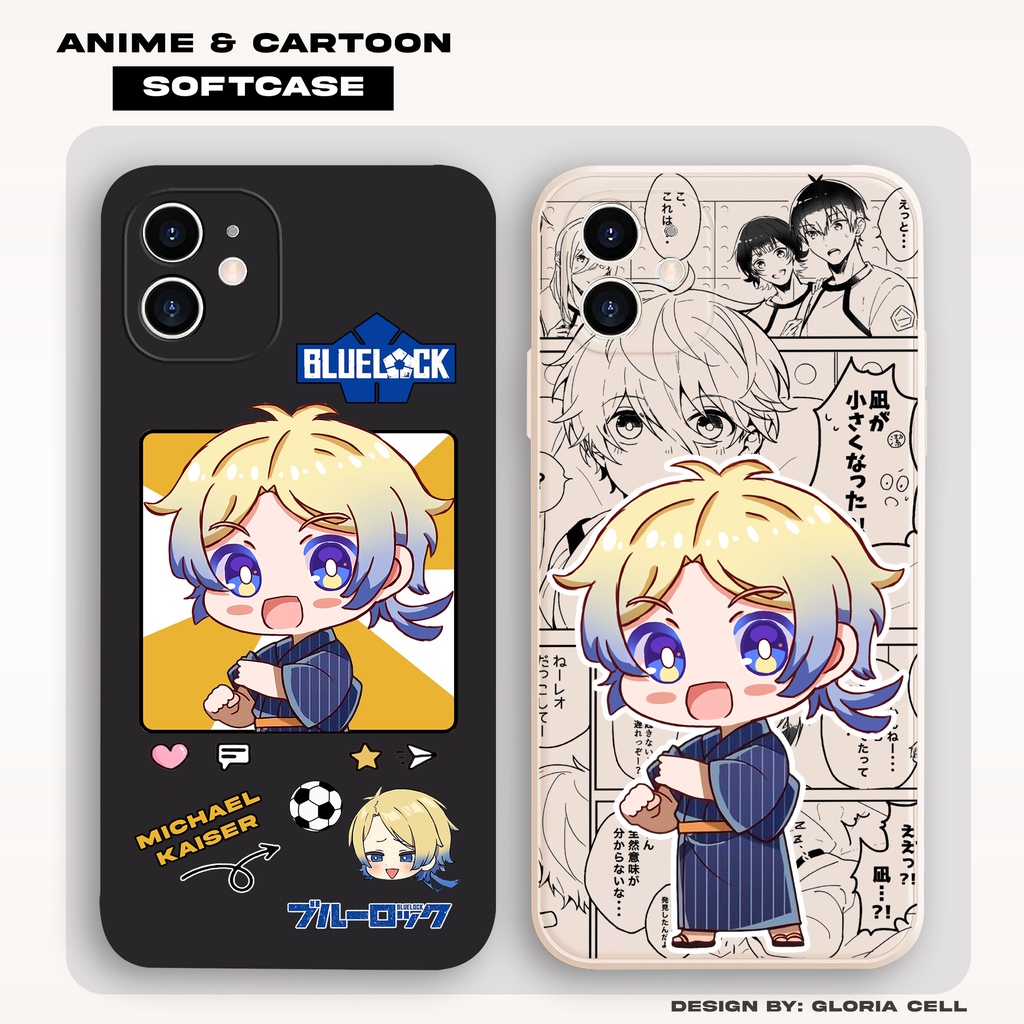 Case Vivo Y15S Y16 Y17S Y12 Y20 Y22 Y36 Y27 Y01 Y30 Y50 Y53 Y1S Y91 V15 V20 S1 Blue Lock Kaiser Seri