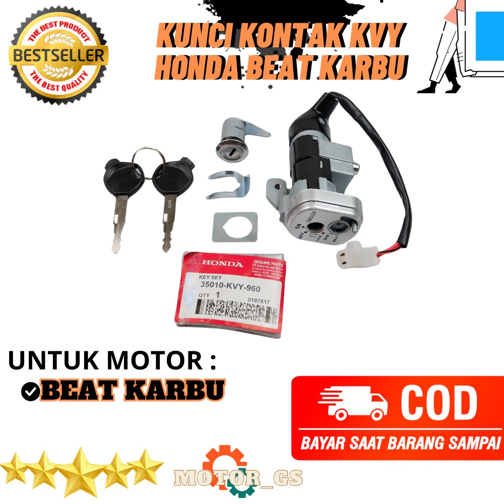 Kunci Kontak Honda Beat Karbu / Kunci Kontak 1Set Beat Karbu - 35010-KVY-960