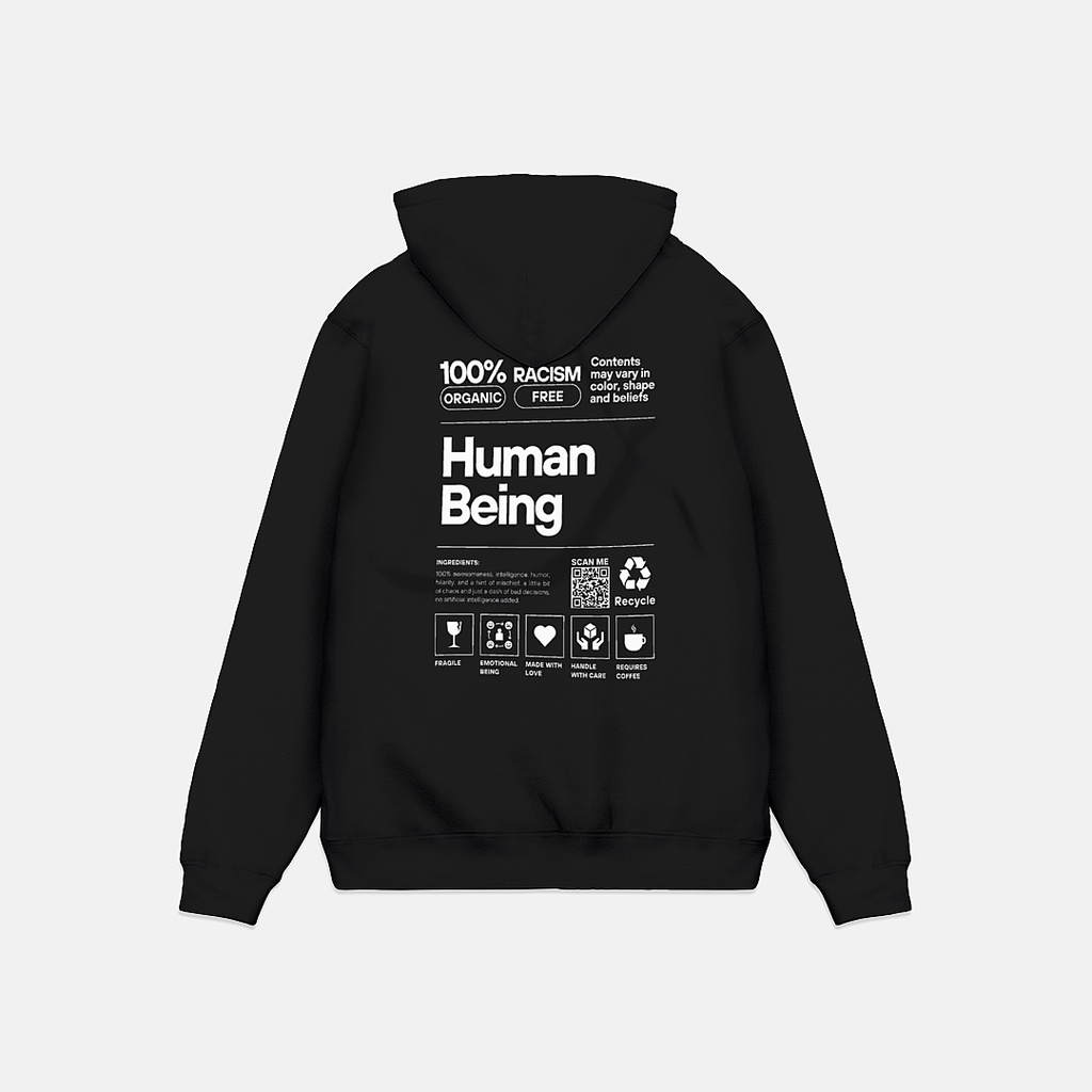 PULLOVER HOODIE. HUMAN BEING