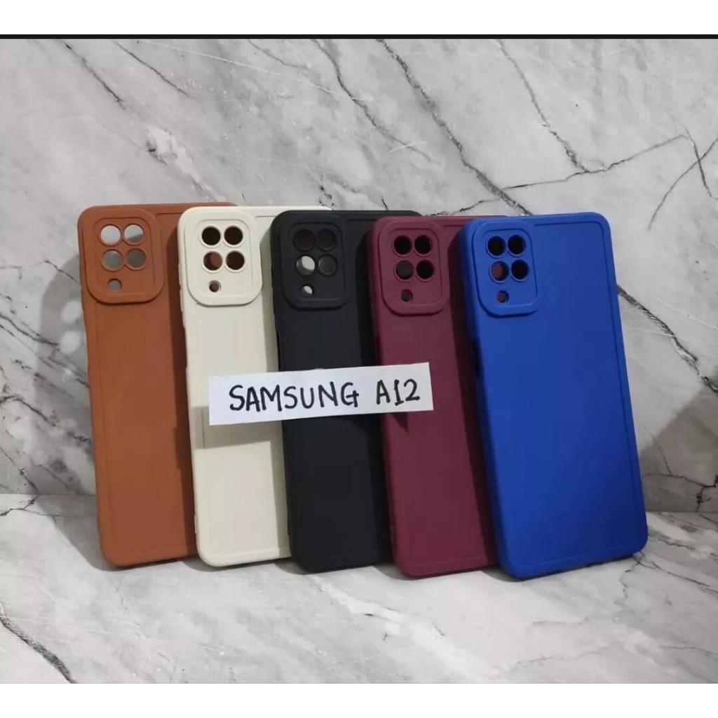 Softcase Pro Camera Samsung A12 A51 A71 Case Macaroon Full Cover