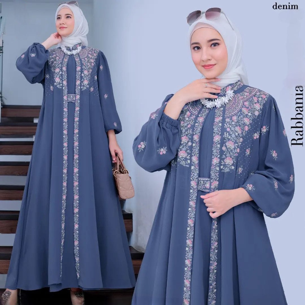 Gamus Elegan Mewah Jumbo Long Dres Gamis Wanita Terbaru 2025 Gamos Lebaran Dewasa Pakaian Dewasaa 20