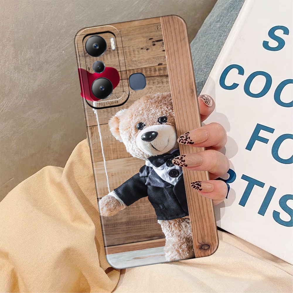 Softcase HP Infinix Hot 12i / Infinix Hot 20i Fashion Printing Boneka beruang teddy Bear Lucu Imut S