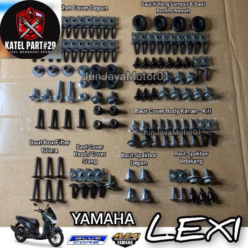 Baut Full Set Body Lexi / Baut Full Body Yamaha Lexi