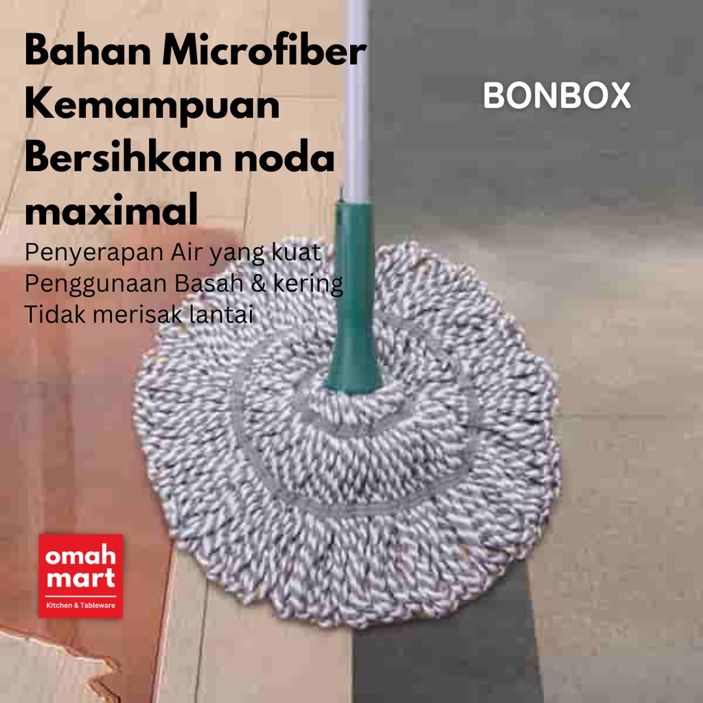 Alat Pel Lantai - Biasa Tarik Peras Otomatis Praktis Gagang Stainless Steel BCT3301 Bonbox