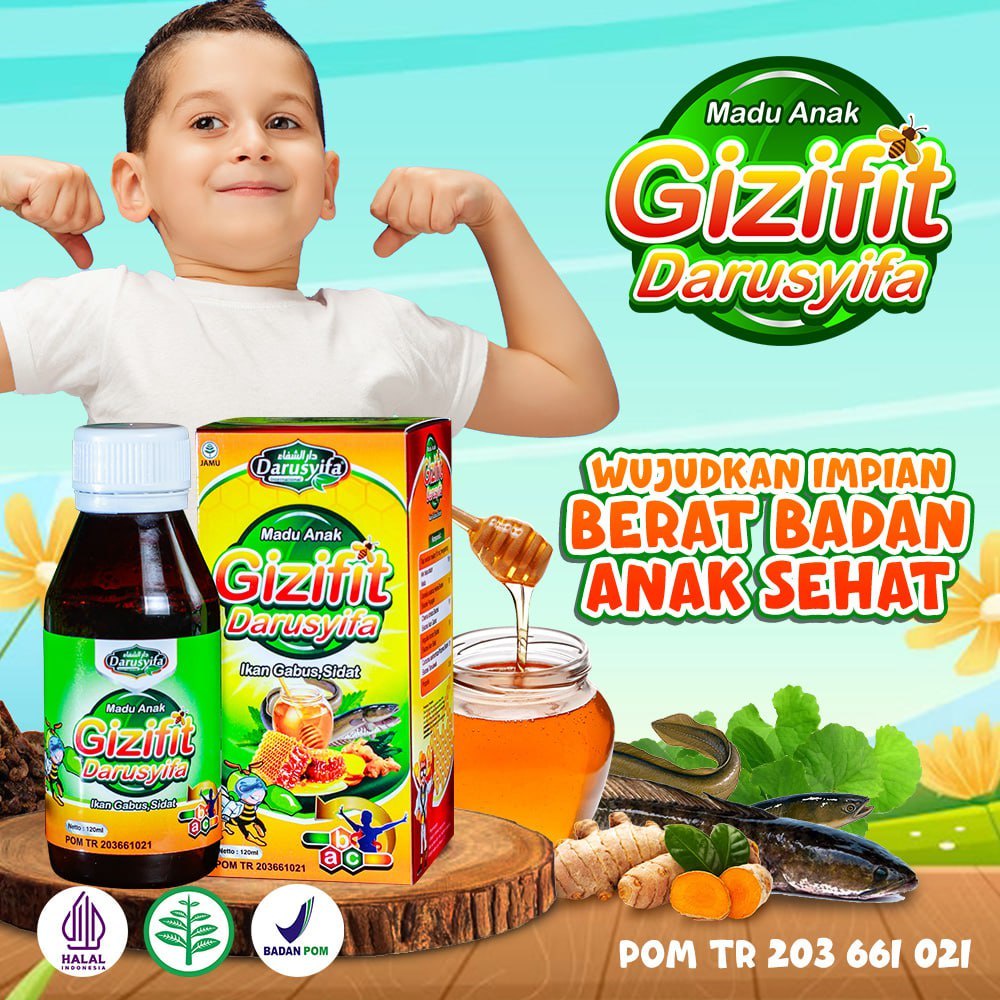 

Madu Gizifit untuk kecerdasan kesehatan gemuk anak -madu ikan sidat - 120ml