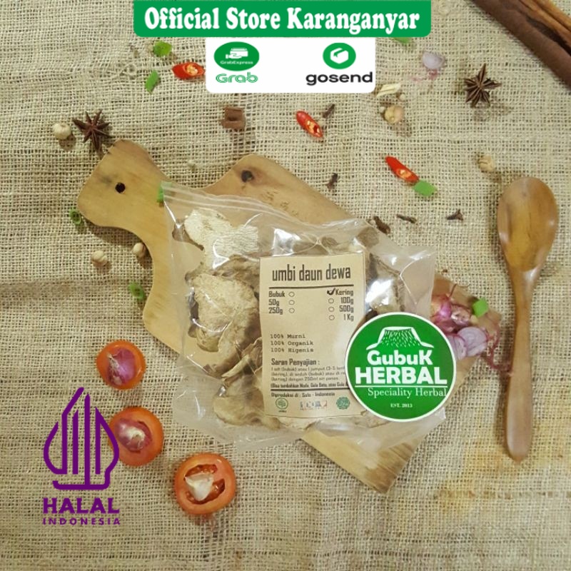 

UMBI DAUN DEWA KERING 100 GRAM / Gynura Divaricata / MURNI / JSR / REMPAH