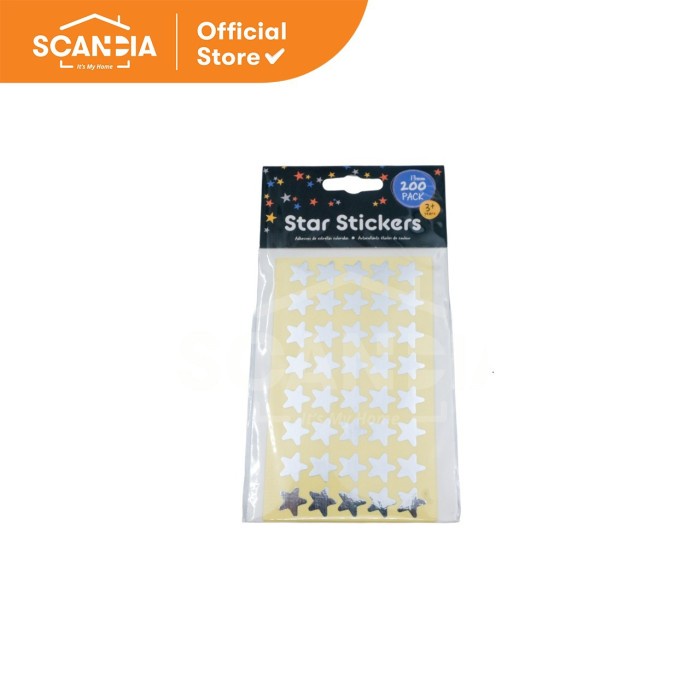 

SCANDIA Label Stickers Stars Colored 200 Pcs Silver (SL0017)