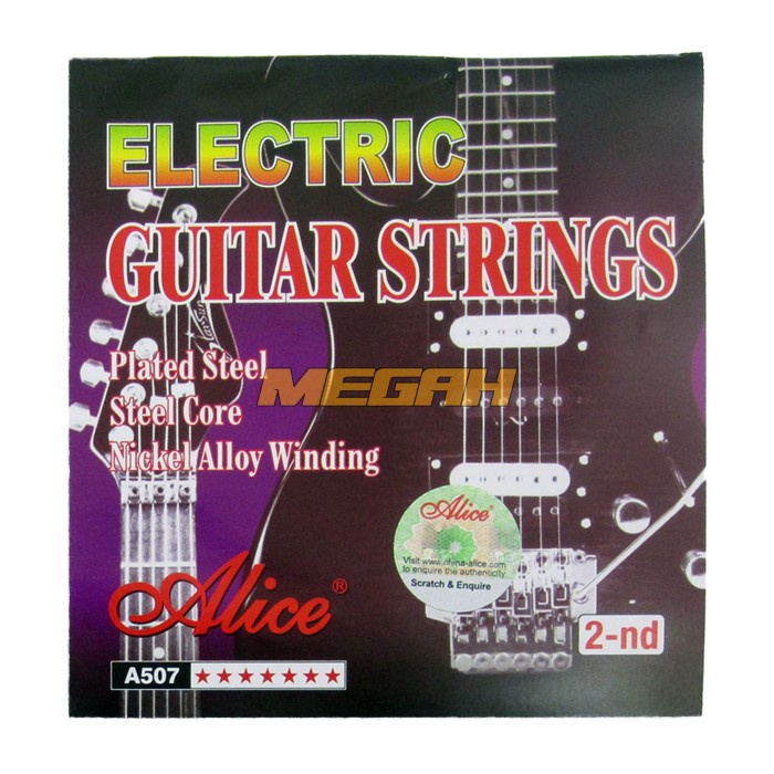 SENAR GITAR ELEKTRIK ALICE ECERAN ORIGINAL NO.2 SG101 /Senar Gitar Listrik Alice