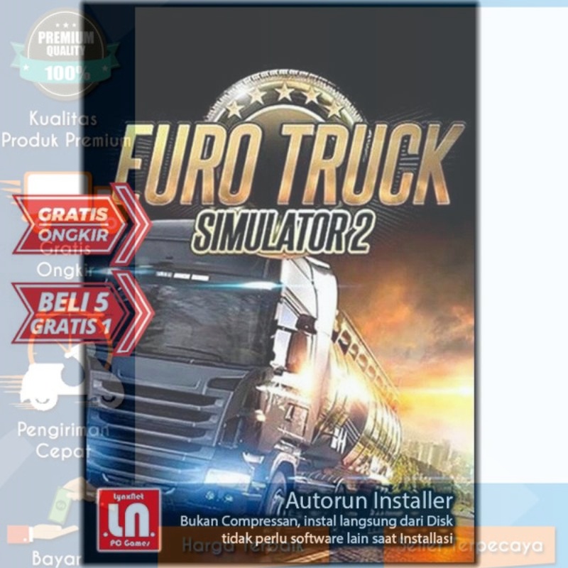 Euro Truck Simulator 2 FULL DLC - PC Game Race - Download Langsung Play