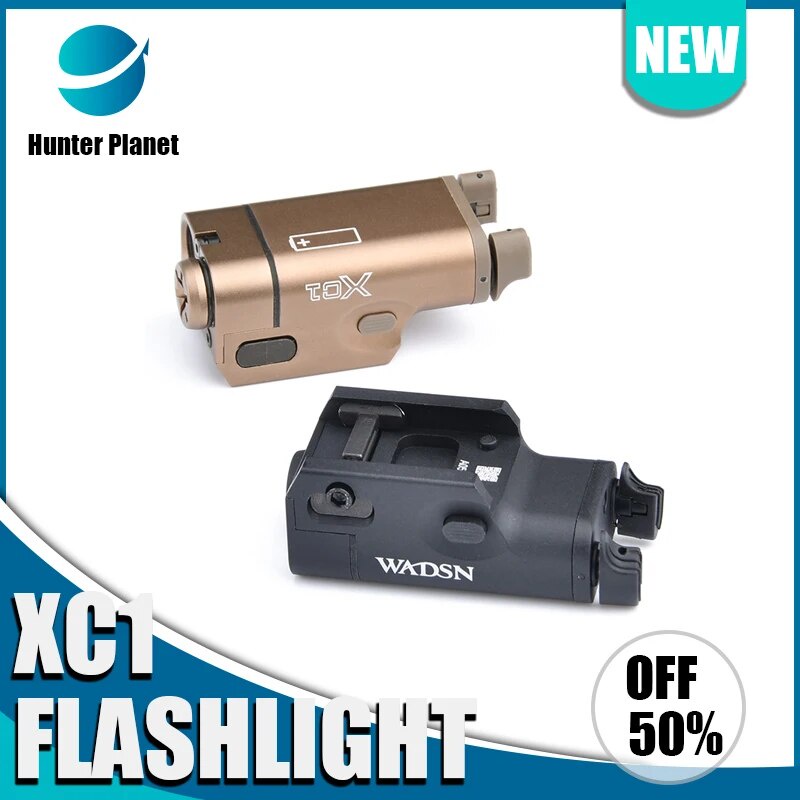 lampu laser Tactical Surefir XC1 Flashlight SF Weapon Metal MINI Pistol Gun Light Airsoft Hunting accesorios  For Glock 17 18 19 22 23
