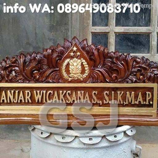 

papan nama meja kantor full ukir kayu kayu keras Termurah