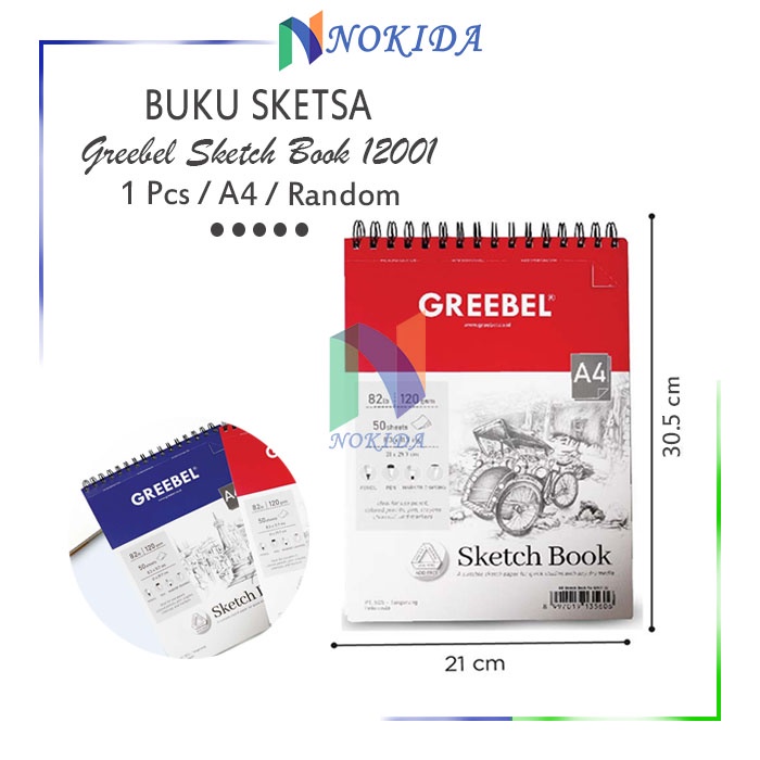 

Nokida Buku Sketsa Greebel Sketch Book 12001 / Drawing Books / Tersedia 2 Warna / Buku Lukis Gambar