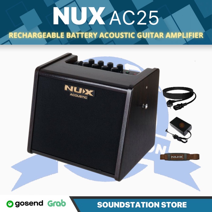 NUX AC25 Rechargable Acoustic Guitar Amplifier - Ampli Akustik