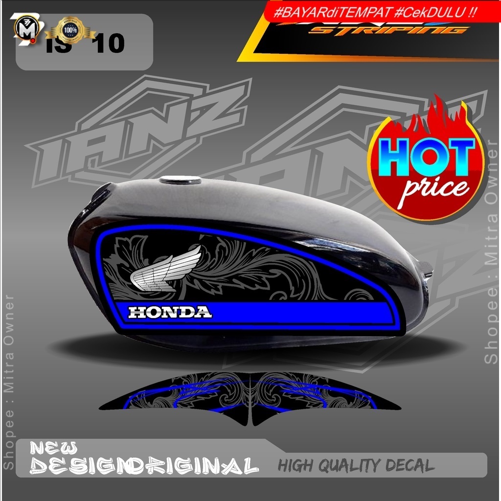 CUSTOM CB 100 STRIPING VARIASI HOLOGRAM / STIKER CB 100 CUSTOM HOLOGRAM DAN NON HOLOGRAM IS10