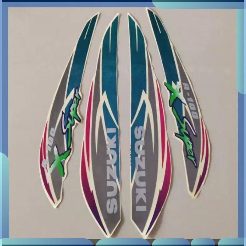 Stiker Striping a 100 X SUPER  standar   bagus
