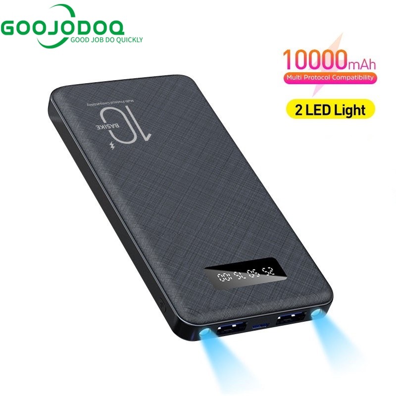 PROMO Goojodoq Power Bank Mini 10000mah Ultra Tipis Kapasitas Besar TERMURAH