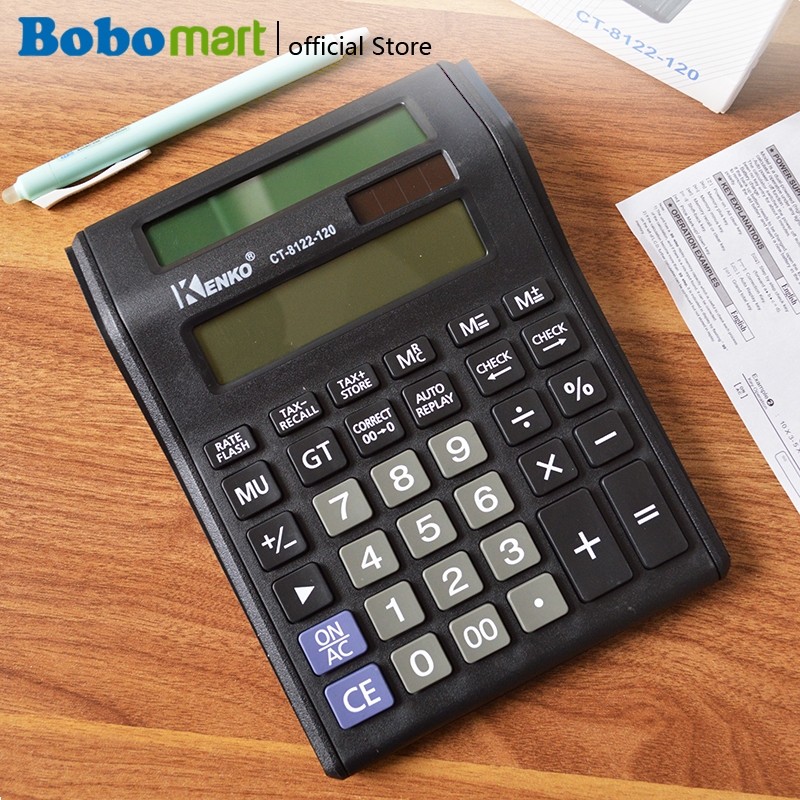 

(BOBOMART) 1 PCS KALKULATOR KENKO 2 LAYAR ALAT HITUNG CT-8122-120 KALKULATOR MEJA KALKULATOR MURAH
