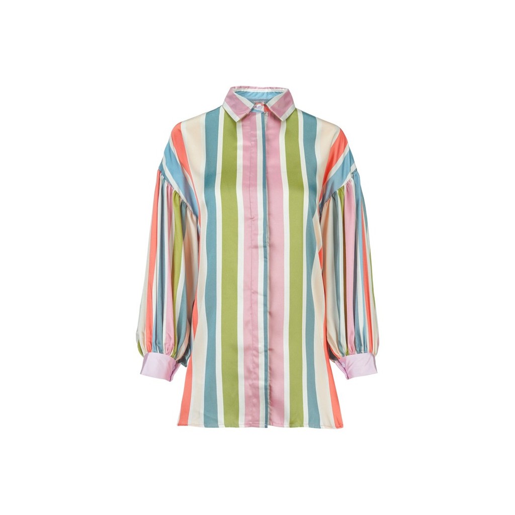 Benang Jarum - Elody Pleated Shirt - Multicolor - XS