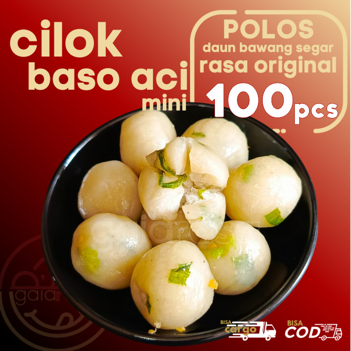 

Baso Aci CILOK MINI 100pcs PENTOL POLOS dengan campuran DAUN BAWANG segar by Gaiarasa