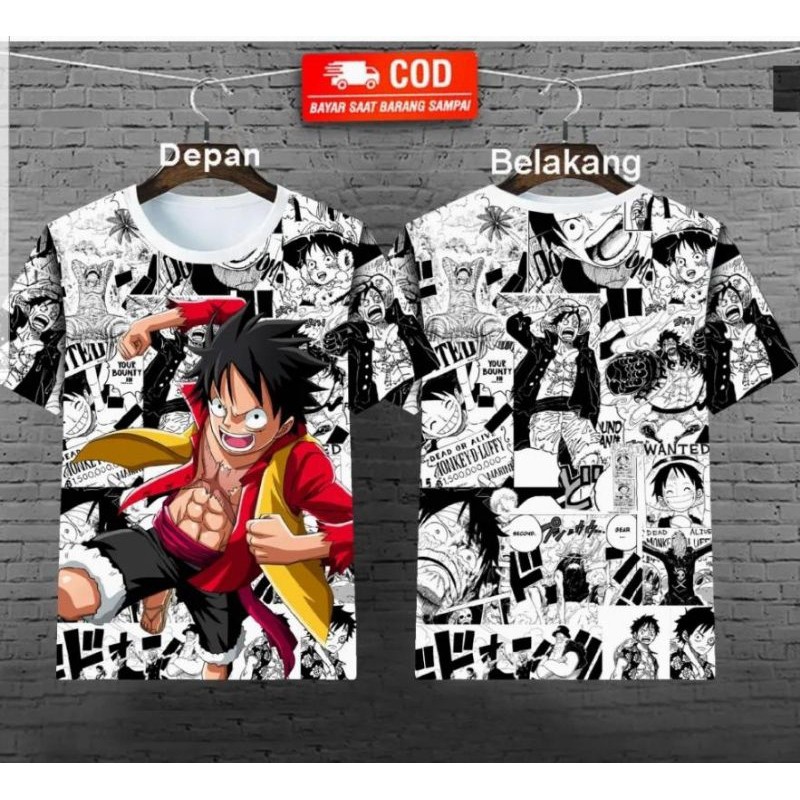 Kaos One Piece Luffy Komik Tshirt