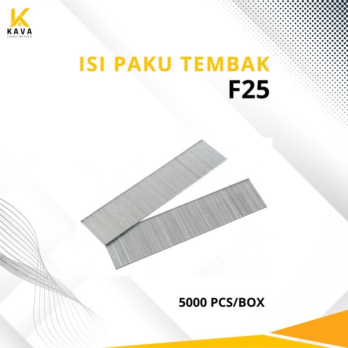 

KAVA Isi Paku Tembak F25 Nail Air Nailer Refill Staples Nails-PTS001
