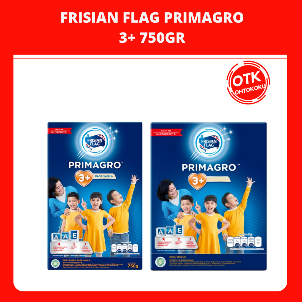 

Frisian Flag Primagro 3+ Susu Pertumbuhan Usia 4-6 Tahun 750 gr