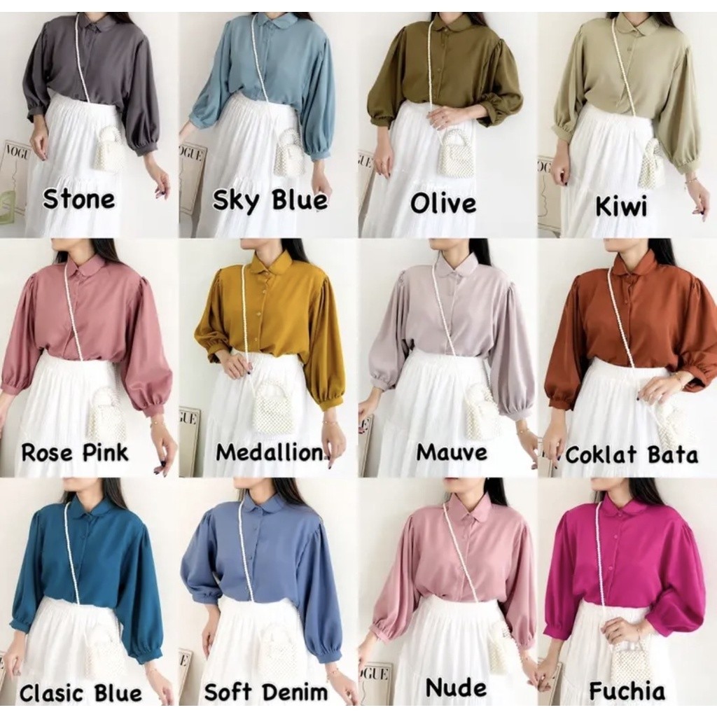 Atasan ELZE BLOUSE Katun Batwing Shirt