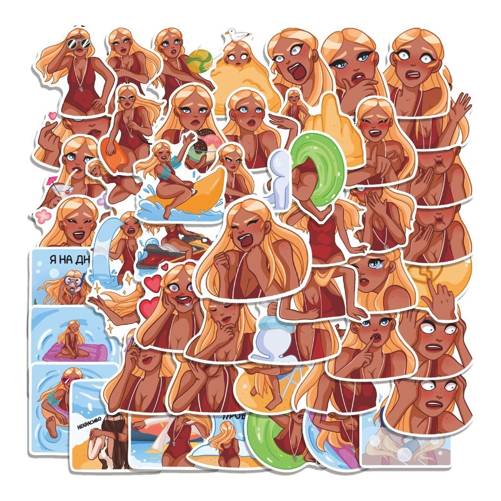 

COD 50 Pcs Stiker RIL Lucu Anti Air Untuk Dekorasi Notebook Sepeda Skateboard Handphone