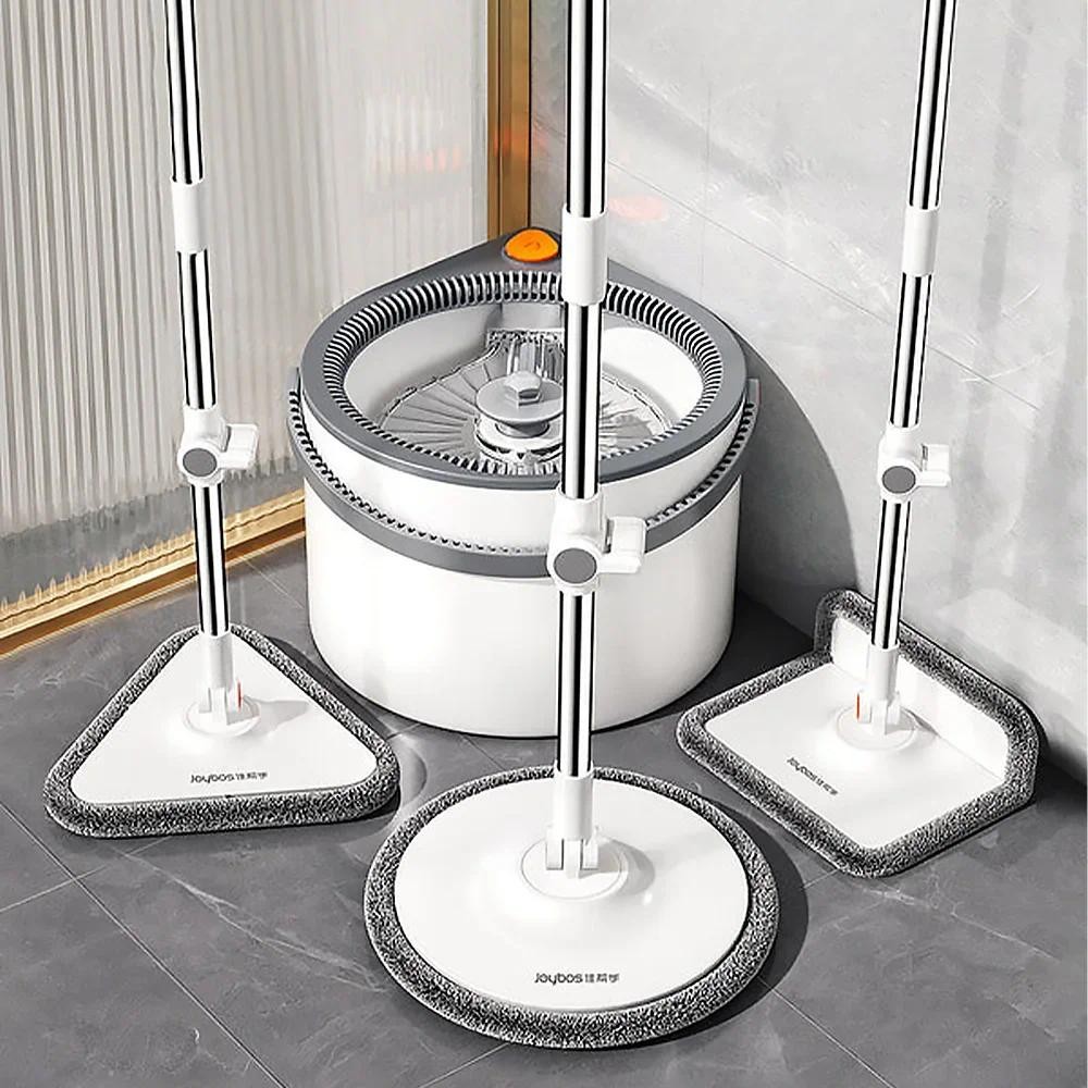 Joybos Clean Dirty Separation 360 Spin Mop Bucket Set and Wringer with Three Types Mop Heads mops cl