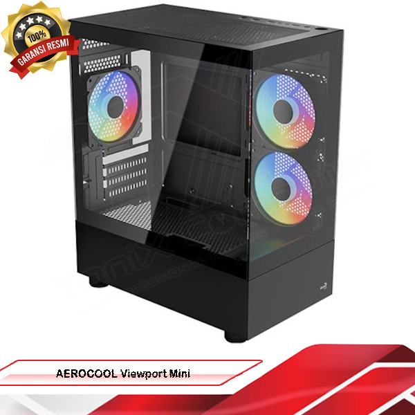 AEROCOOL Viewport Mini | Mini Tower PC Case | Casing PC Gaming