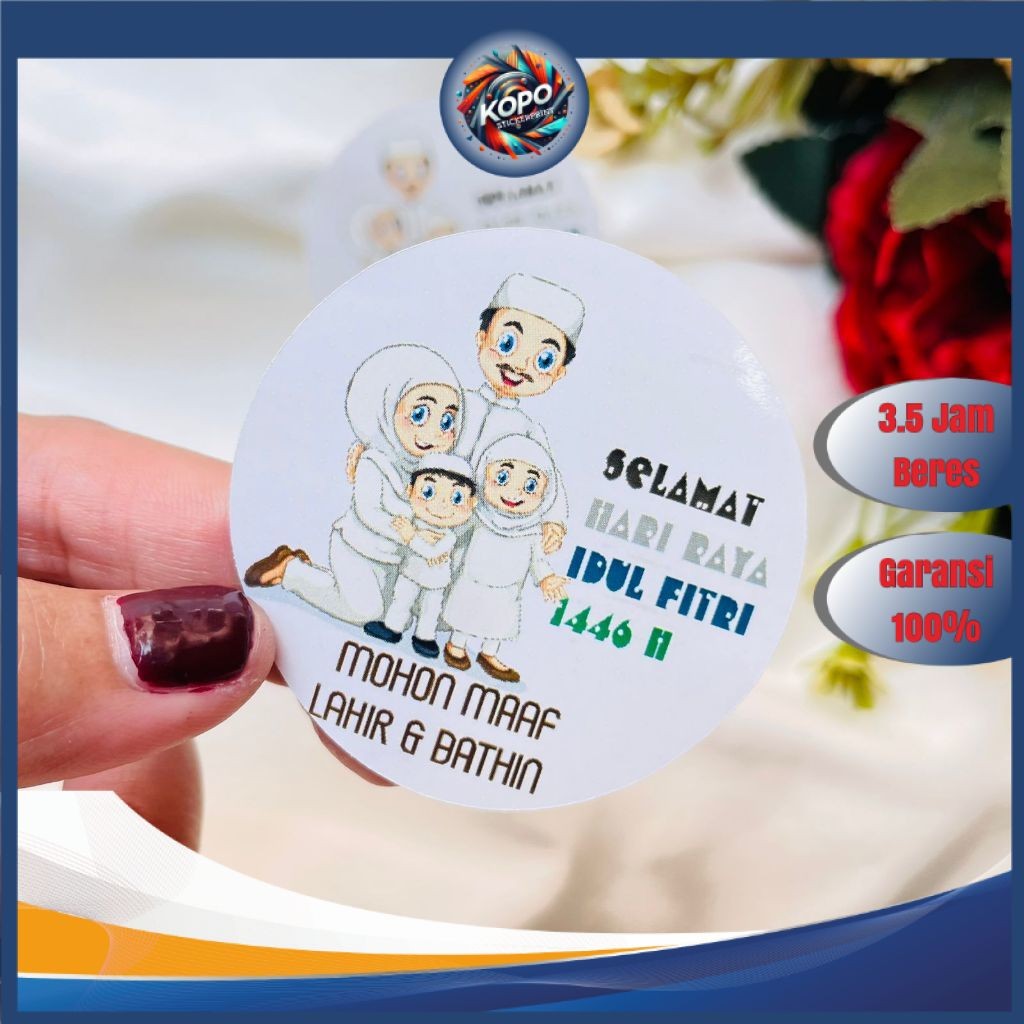 

KOPO 5-8 Sticker Bulat Label Ramadhan Stiker Toples Cookies Selamat Idul Fitri Lebaran Eid