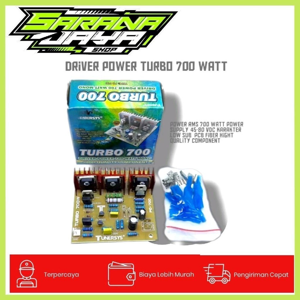 Kit Turbo 700 Driver Power Amplifier 700W Mono TUNERSYS PD700