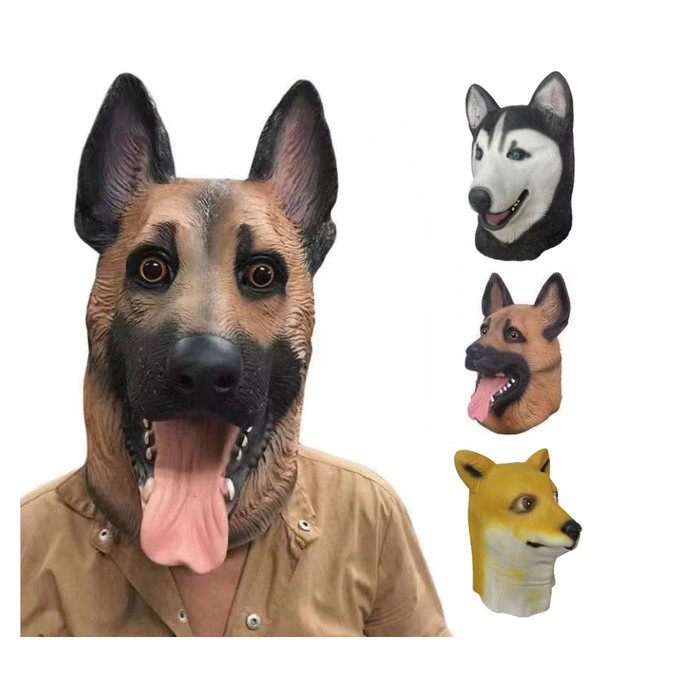 topeng latex anjing polis