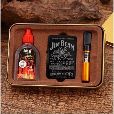 Korek api roda motif naga timbul + minyak + pipa motif minyak komplit mancis paket siap ngebul